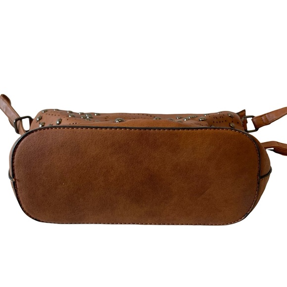 Sam & Hadley Brown Crossbody Bag with Decorative Stud and Cutout Details - Picture 12 of 15